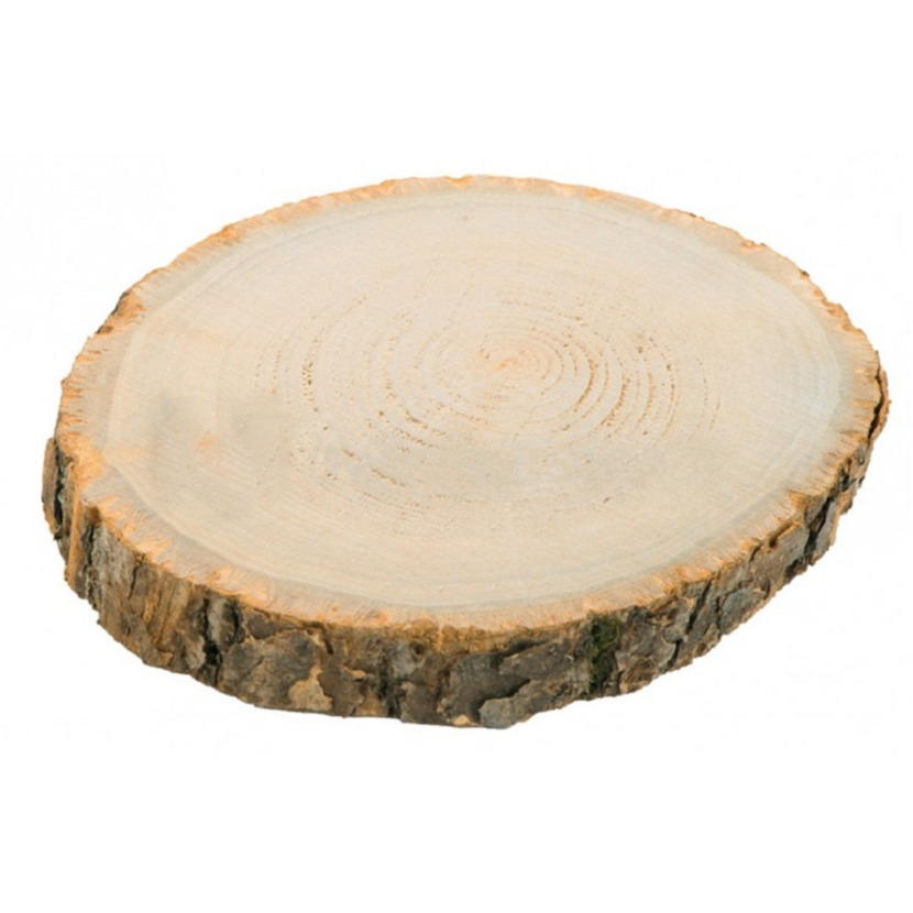 Chaks Kaarsenplateau boomschijf met schors hout D30 x H2 cm rond