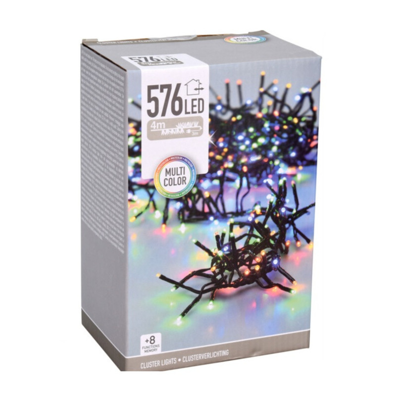 Christmas Decoration clusterlichtjes gekleurd -420 cm -576 leds