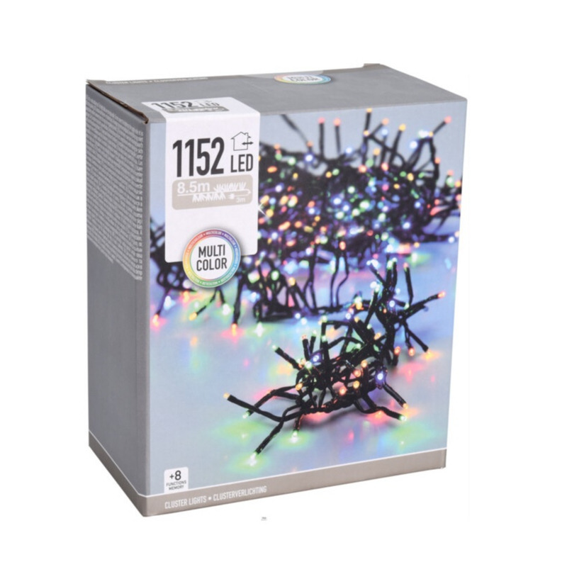 Christmas Decoration clusterlichtjes gekleurd -840 cm -1152 leds