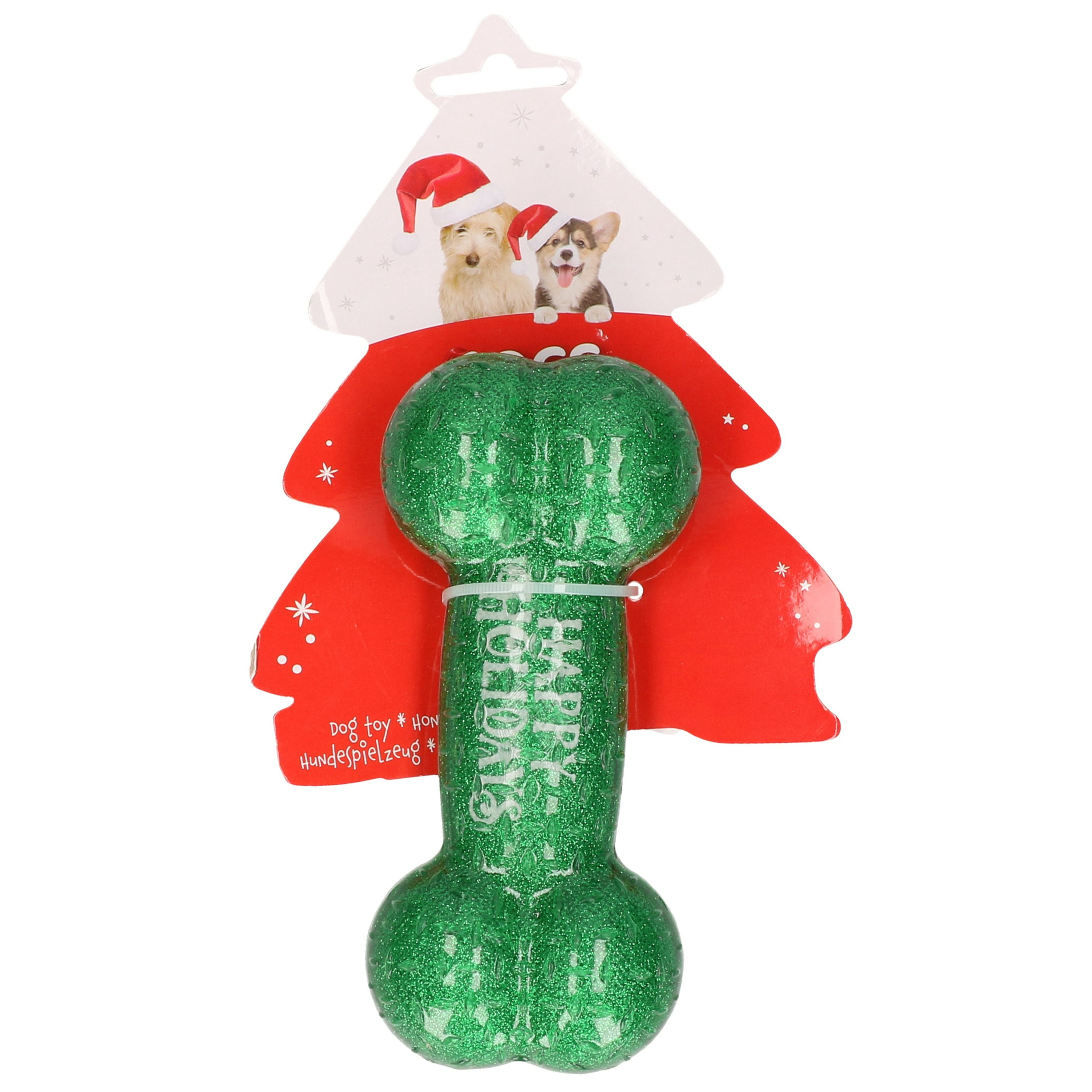 Christmas Decoration hondenspeeltje bot groen 16,5 kerstcadeau hond