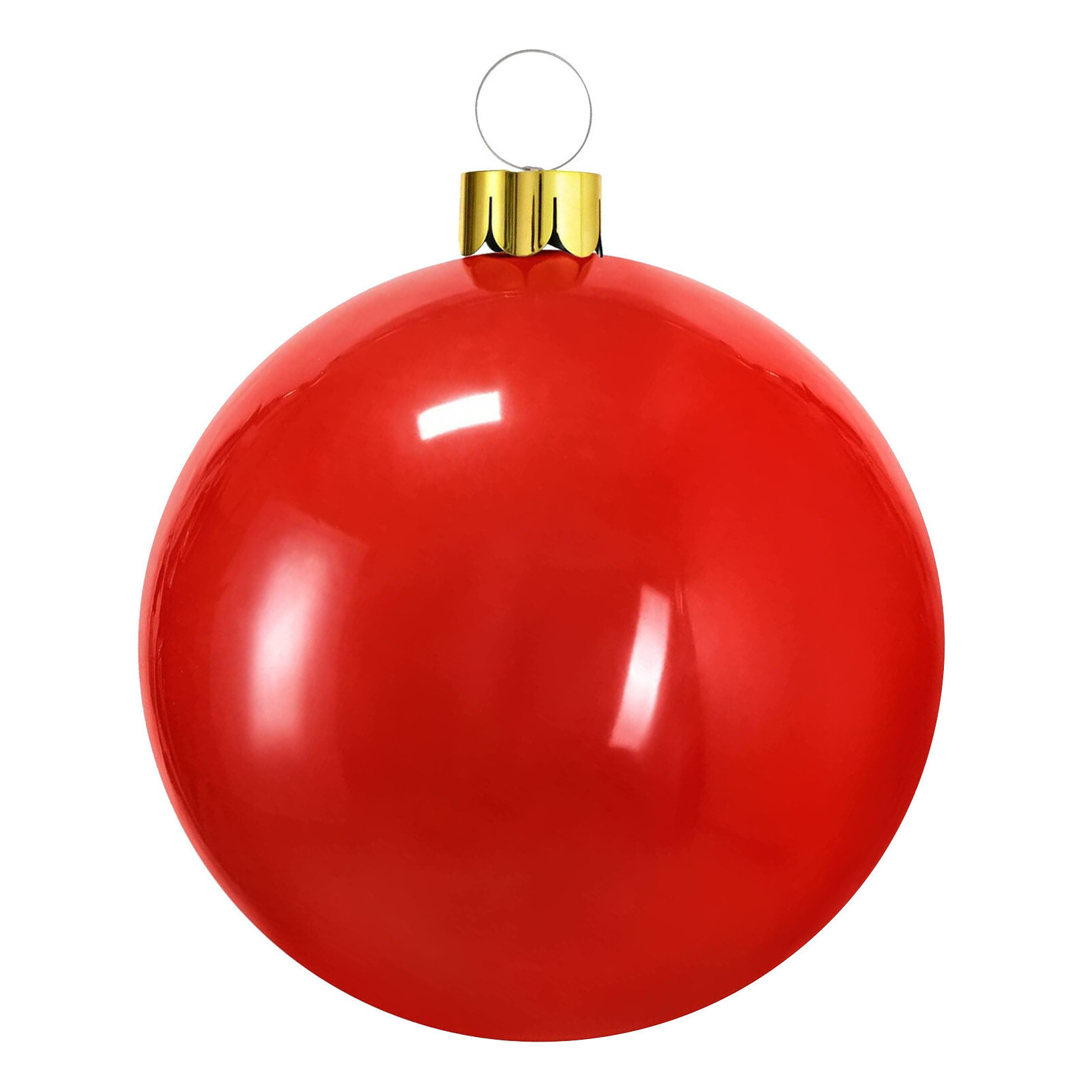 Christmas Decoration mega kerstbal 45 cm rood opblaasbaar
