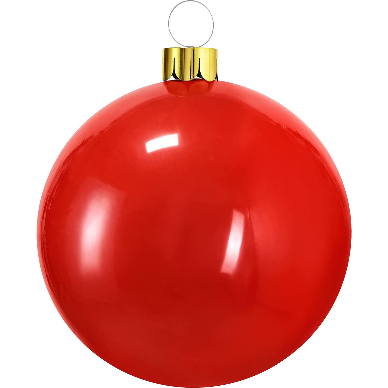 Christmas Decoration mega kerstbal 65 cm rood opblaasbaar