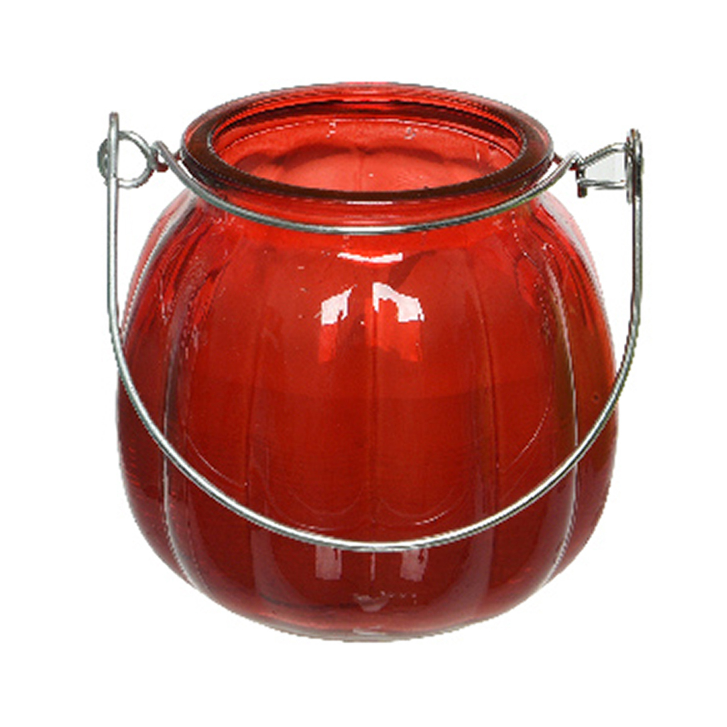 Citronella kaars glas rood 15 branduren D8 x H8 cm