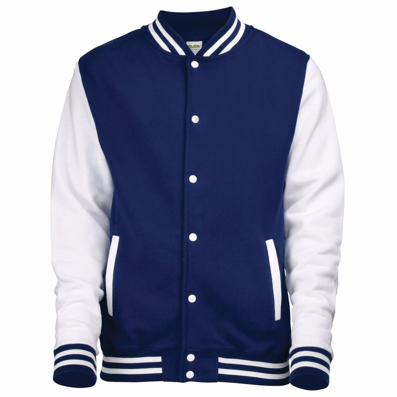 College jacket/vest navyblauw/wit voor heren