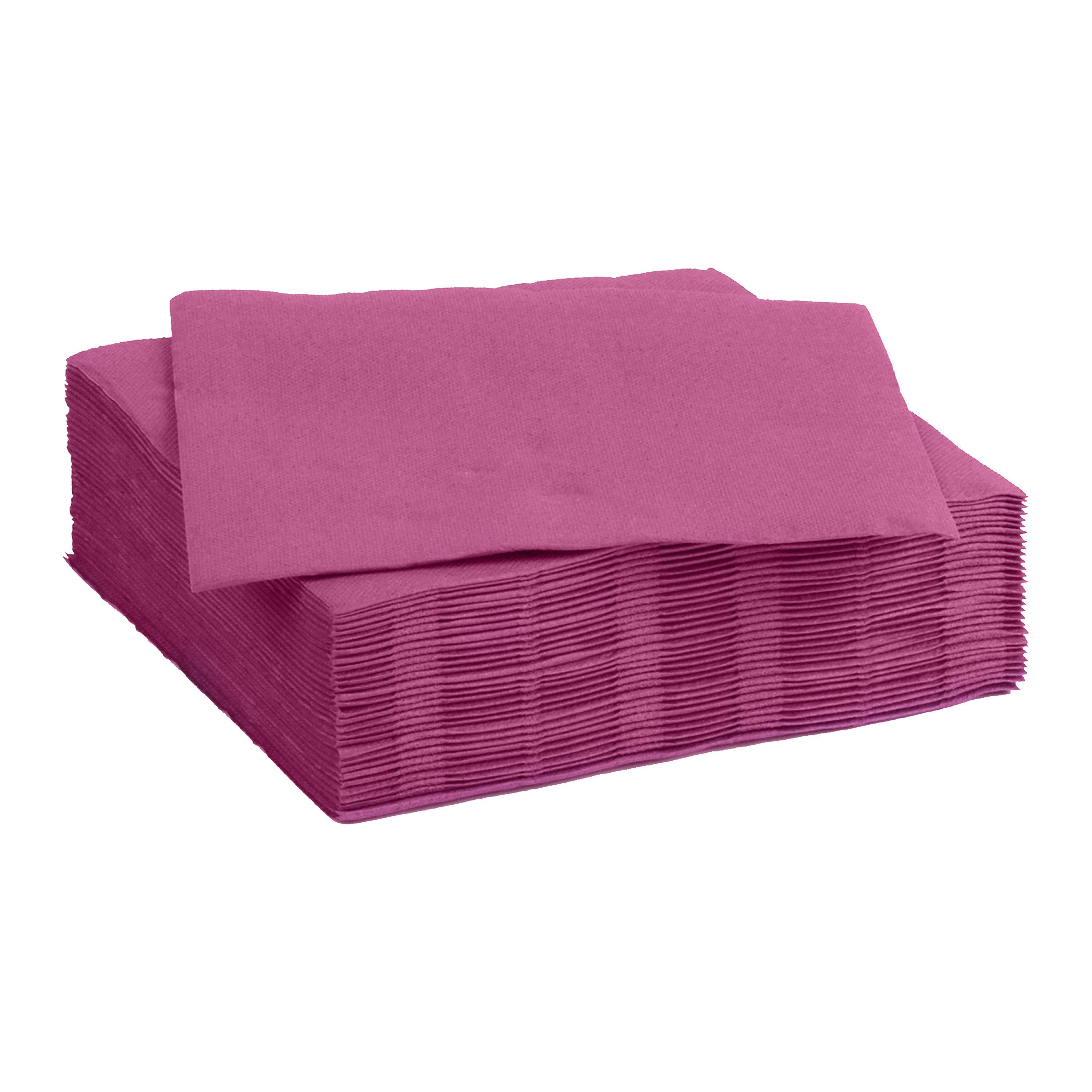 Color Party diner-feest servetten 30x donker roze 38 x 38 cm papier 3-laags