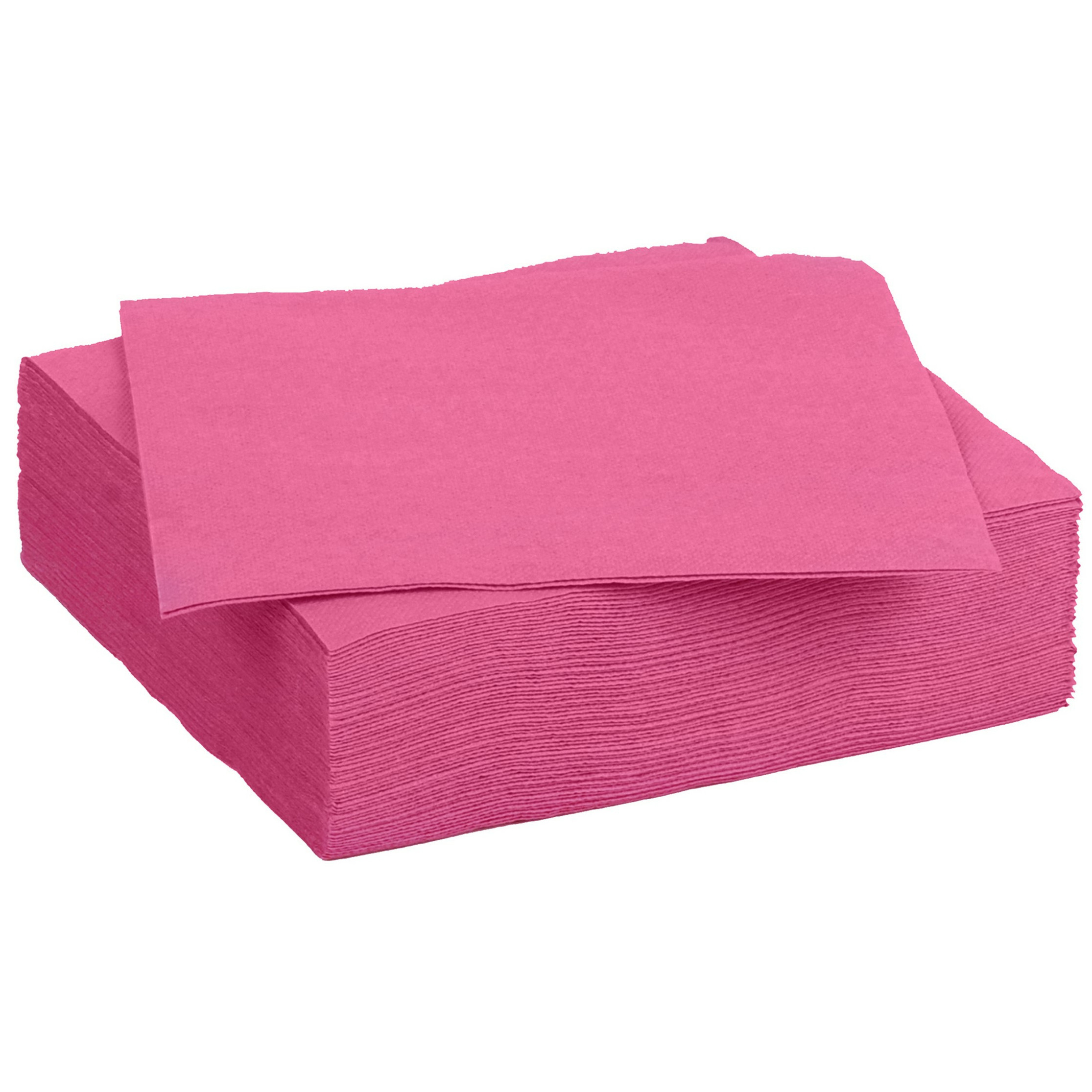 Color Party diner-feest servetten 30x fuchsia roze 38 x 38 cm papier 3-laags