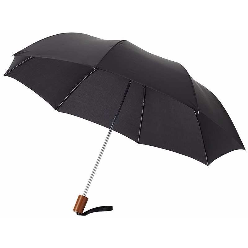 Compacte paraplu zwart 56 cm