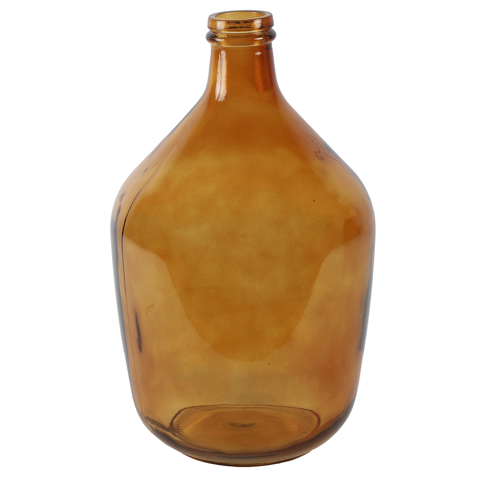 Countryfield vaas amber goud-geel transparant glas XL fles D23 x H38 cm