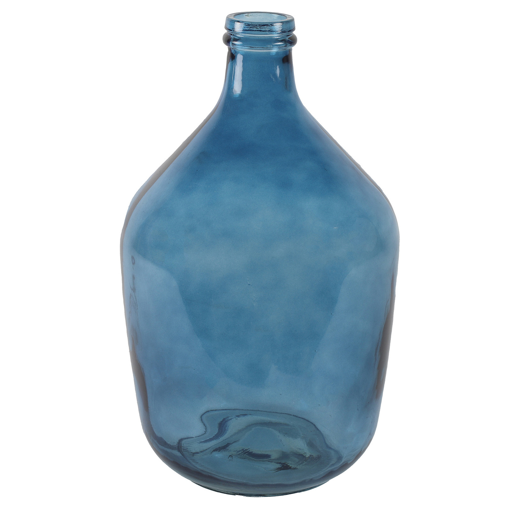 Countryfield vaas blauw transparant glas XL fles D23 x H38 cm