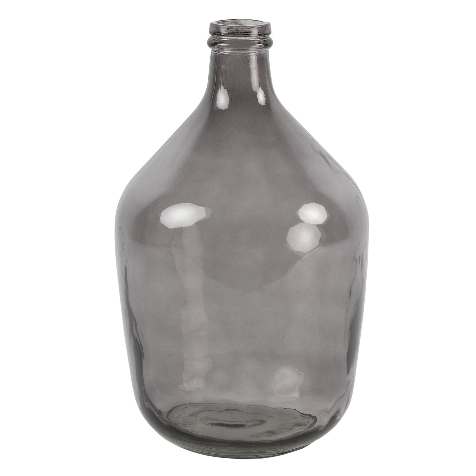Countryfield vaas grijs transparant glas XL fles D23 x H38 cm