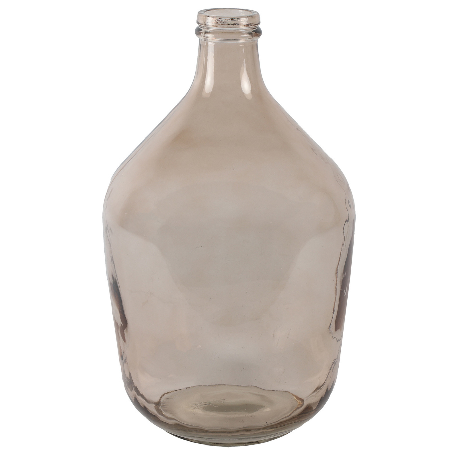 Countryfield vaas lichtbruin transparant glas XL fles D23 x H38 cm