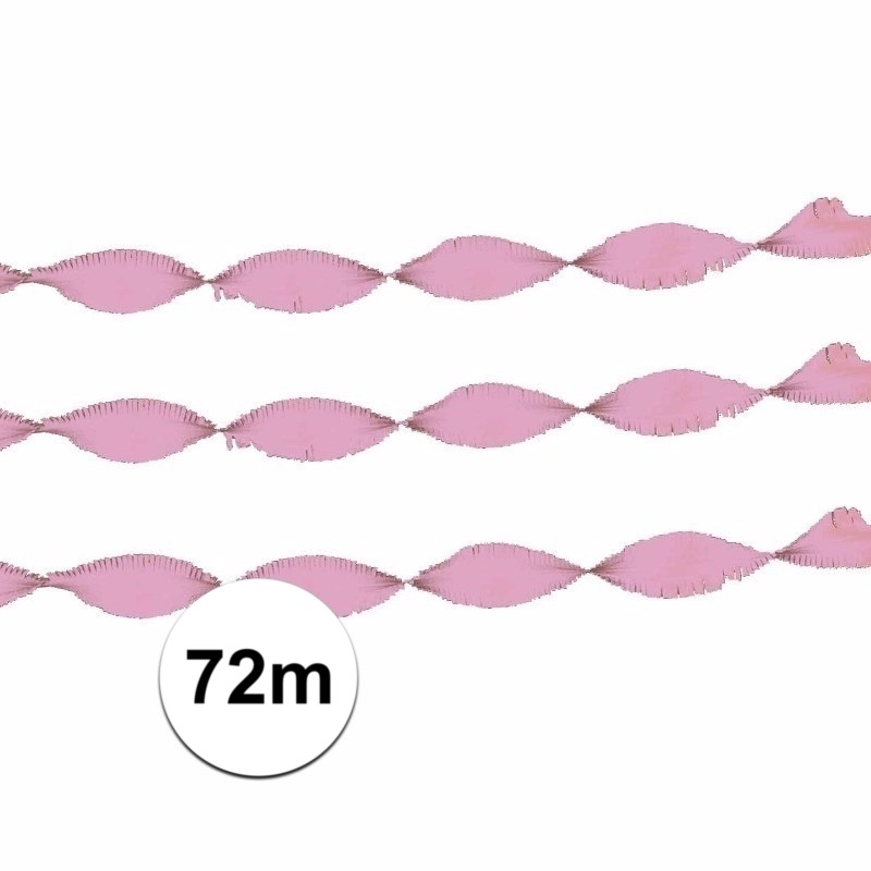 Crepe papier licht roze 24 meter