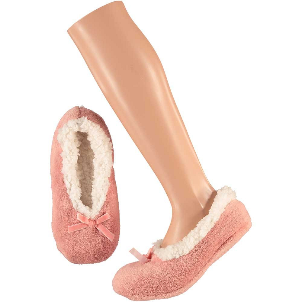 Dames ballerina sloffen-pantoffels roze maat 40-42