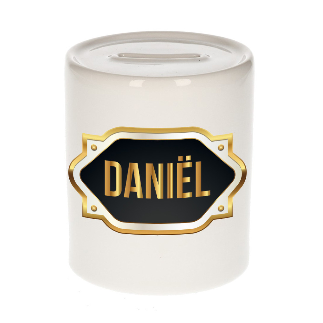 Daniel naam-voornaam kado spaarpot met embleem