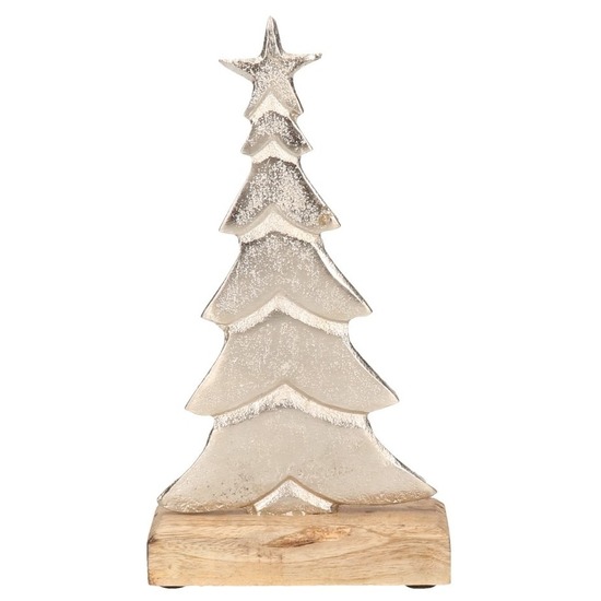 Decoratie kerstboom houten voet 24 cm