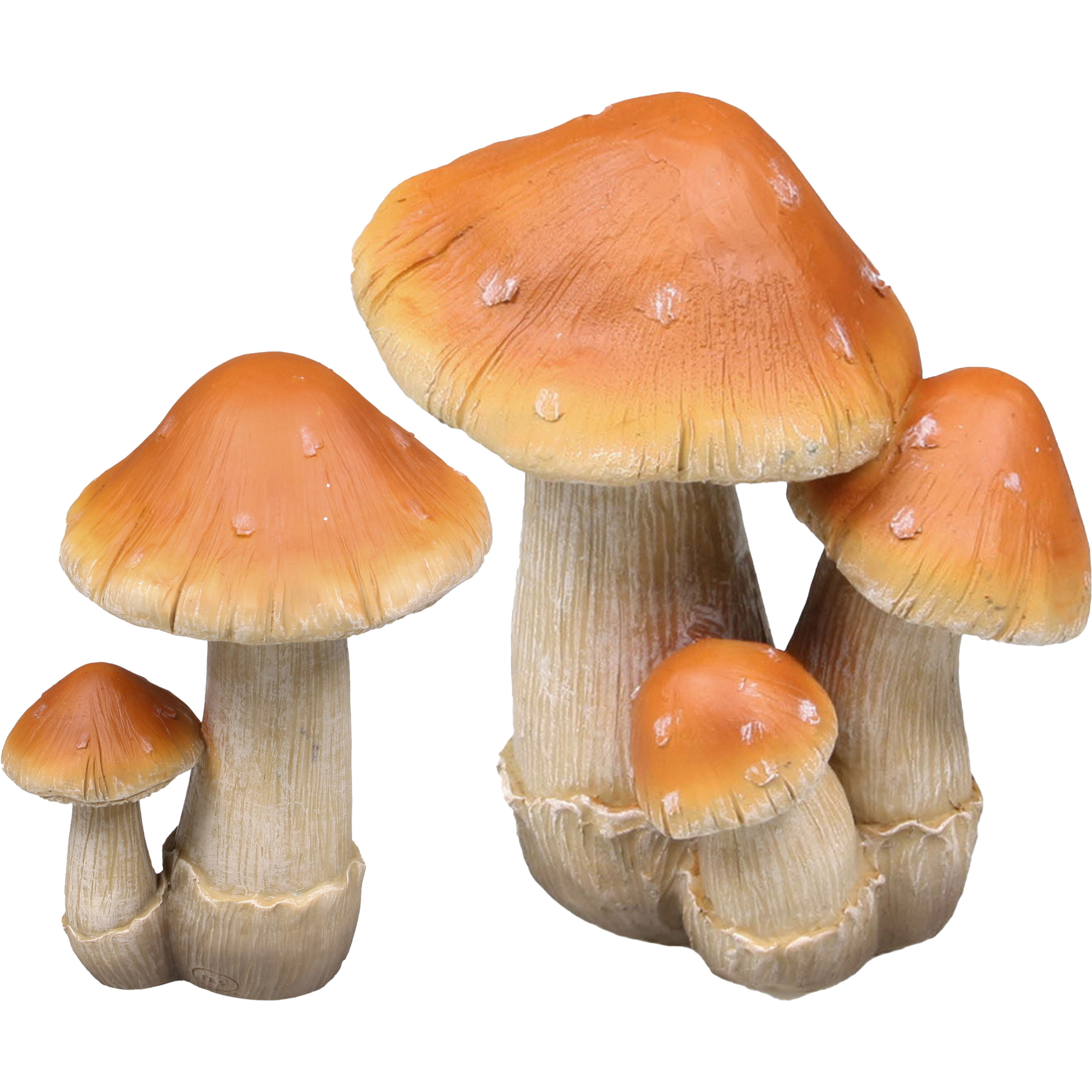 Decoratie paddenstoelen setje met 2x boleet paddenstoelen herfst thema