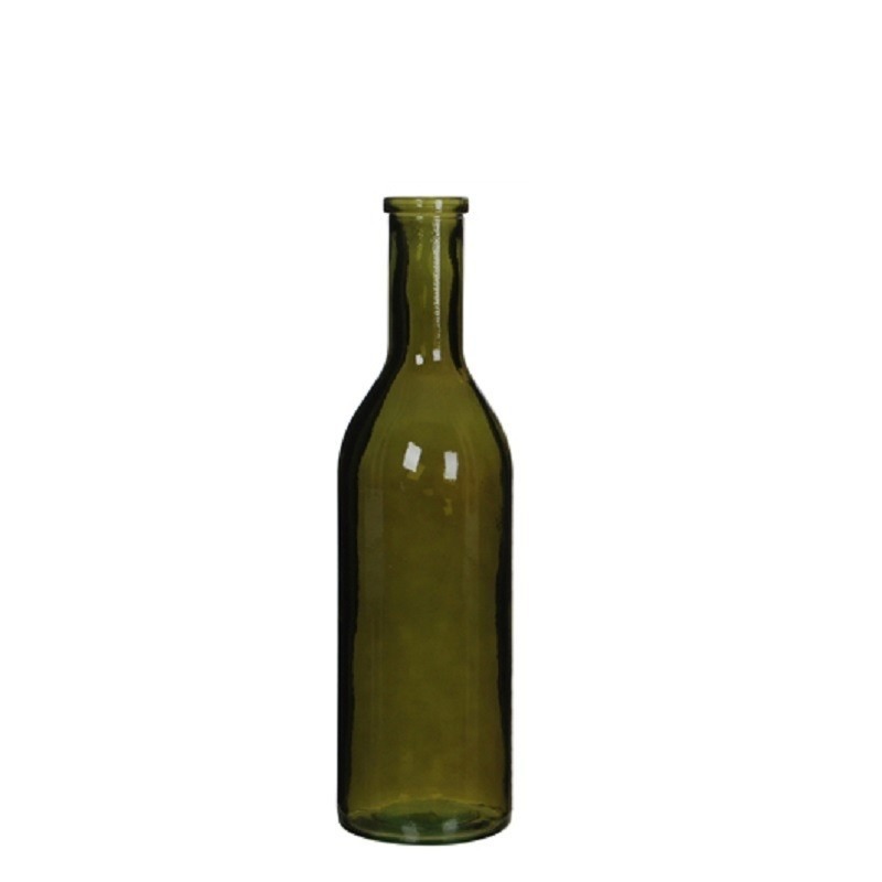 Decoratiefles-glazen fles groen 50 x 15 cm