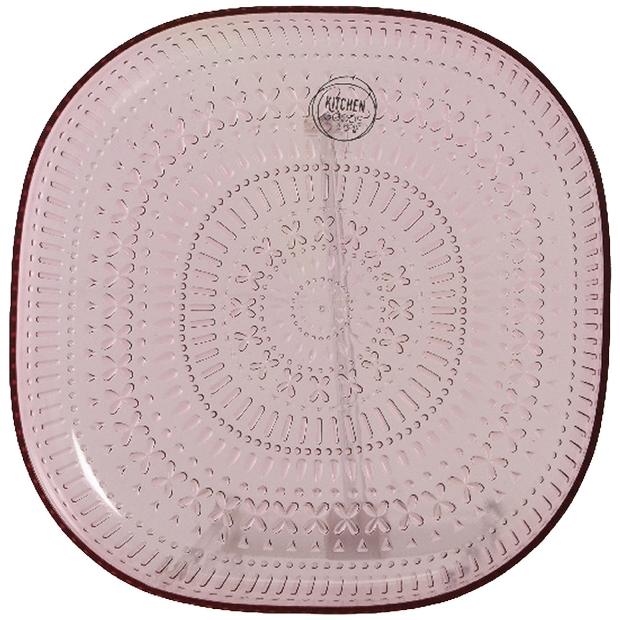 Decoris ontbijtbord roze 20,5 cm kunststof campingbord