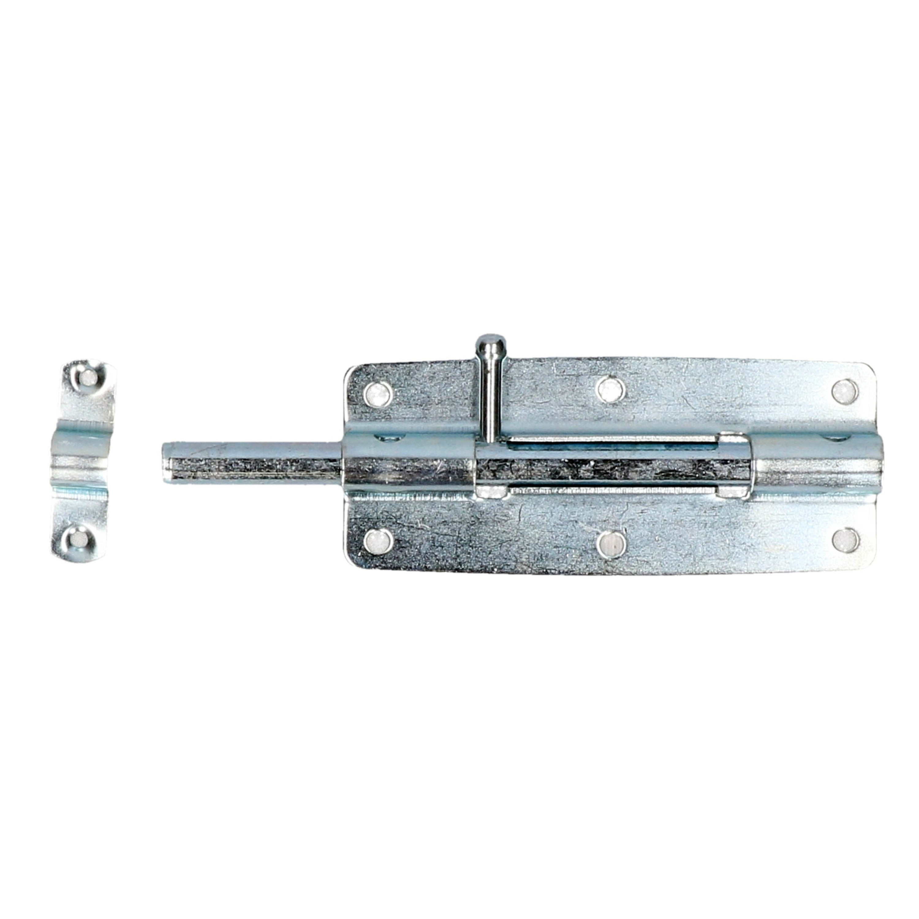 Deltafix schuifslot-hangslotgrendel 1x 10 x 5cm verzinkt staal deur schutting hek