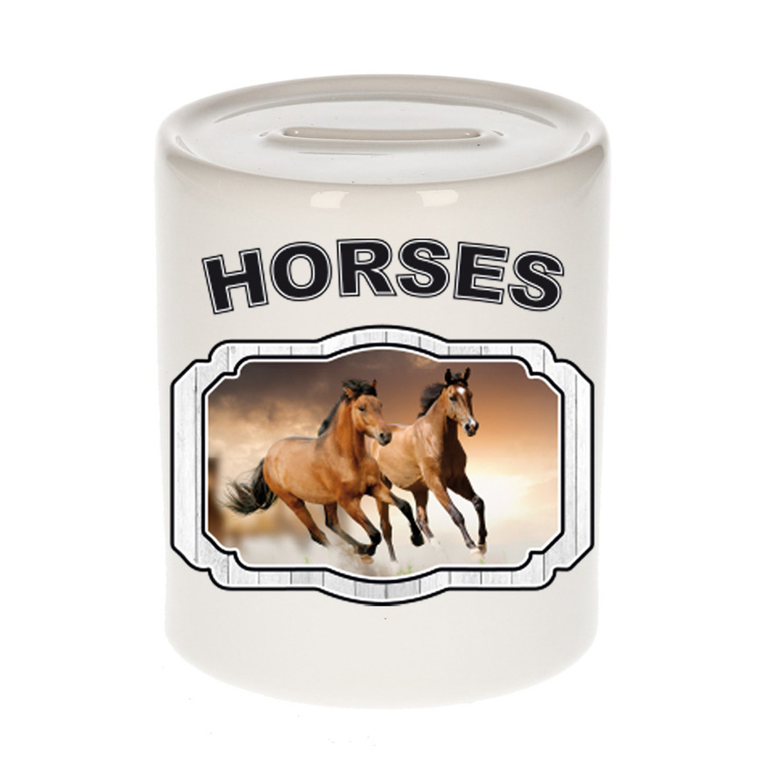 Dieren liefhebber bruin paard spaarpot paarden cadeau