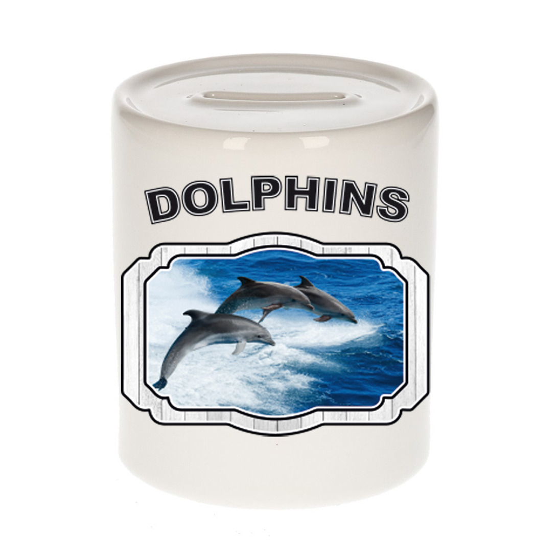 Dieren liefhebber dolfijn groep spaarpot dolfijnen cadeau