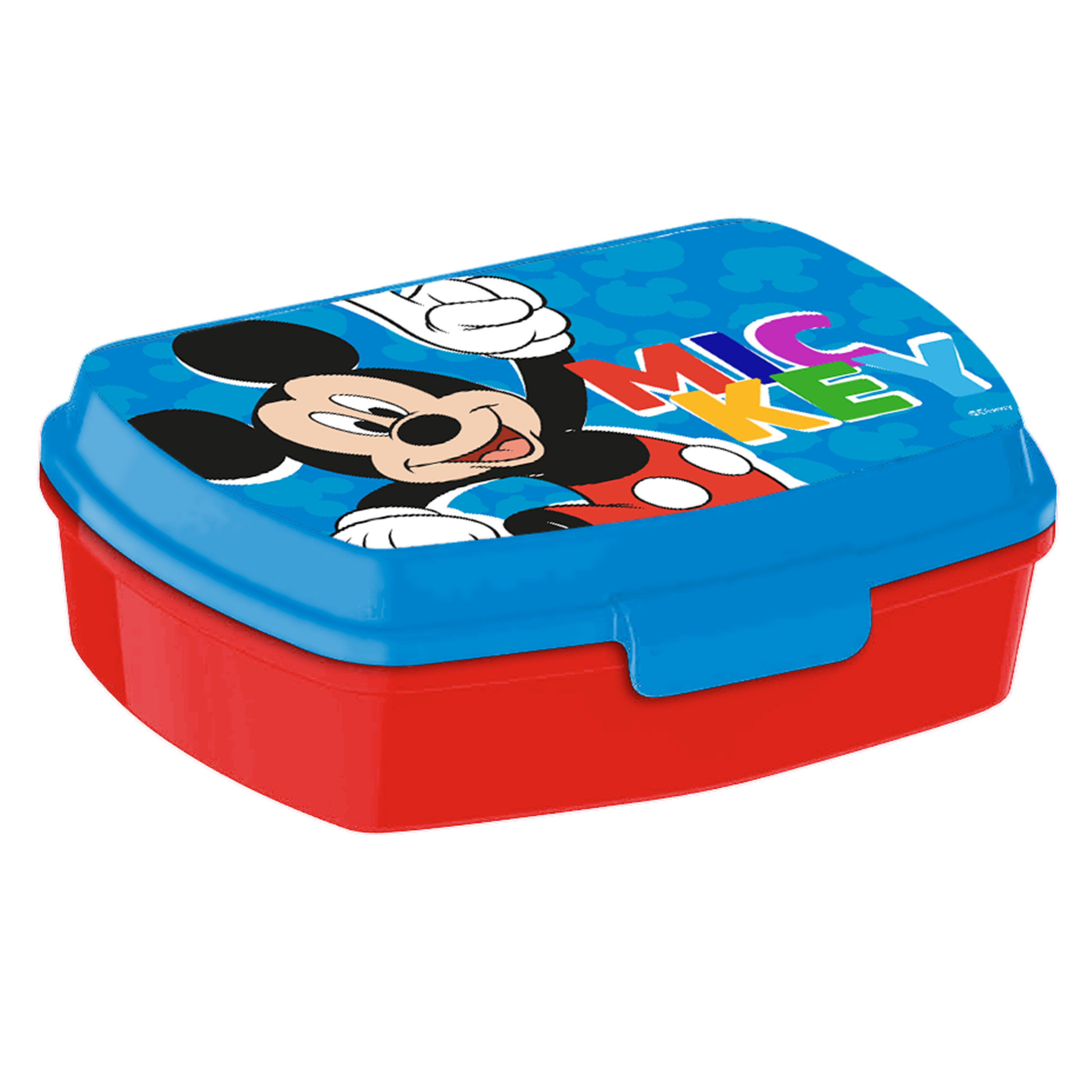 Disney Mickey Mouse? broodtrommel-lunchbox voor kinderen rood-blauw kunststof 20 x 10 cm
