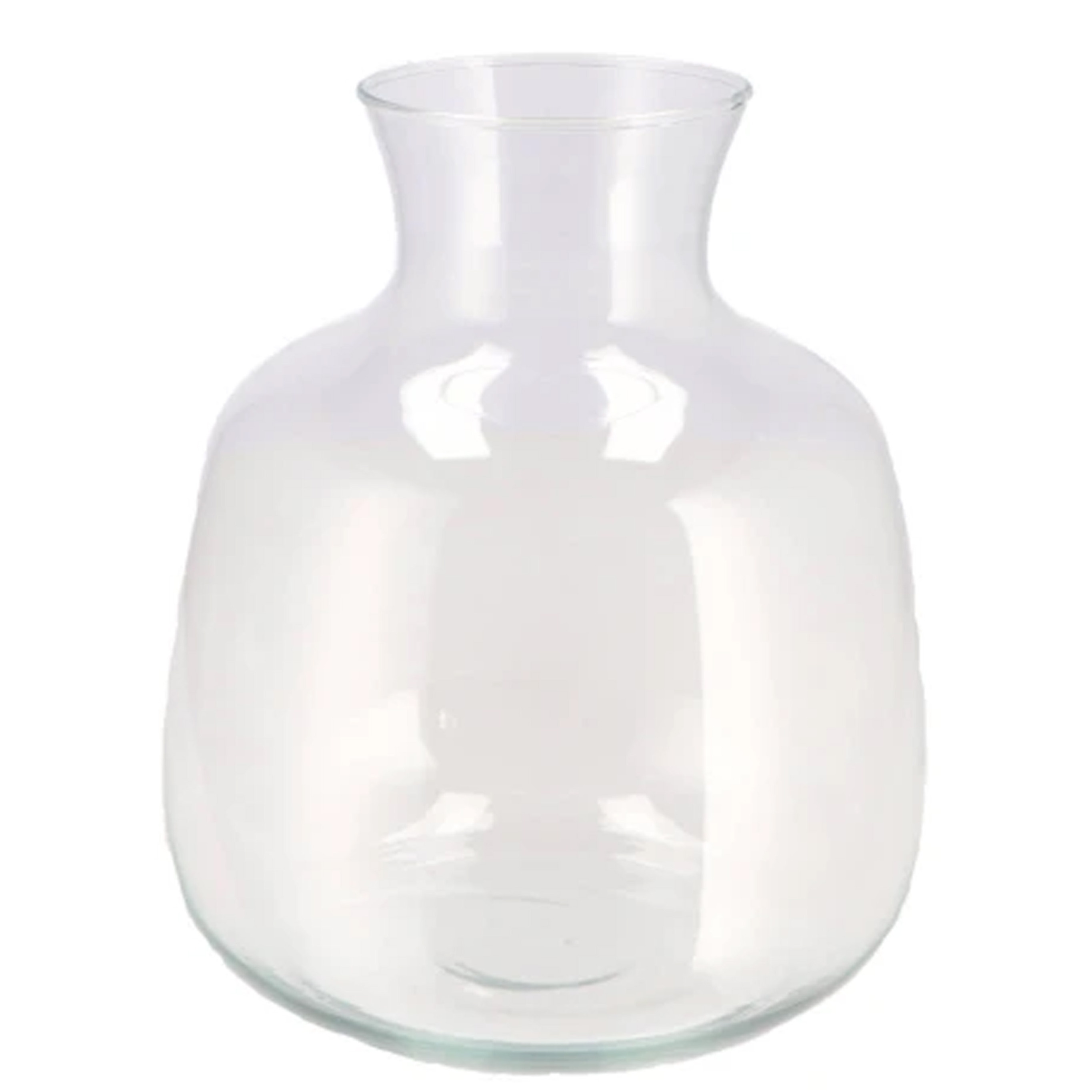 DK Design Bloemenvaas Mira fles vaas transparant glas D24 x H28 cm