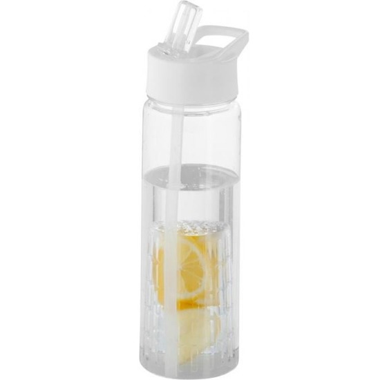 Drinkfles-waterfles tranparant met wit fruit filter 740 ml