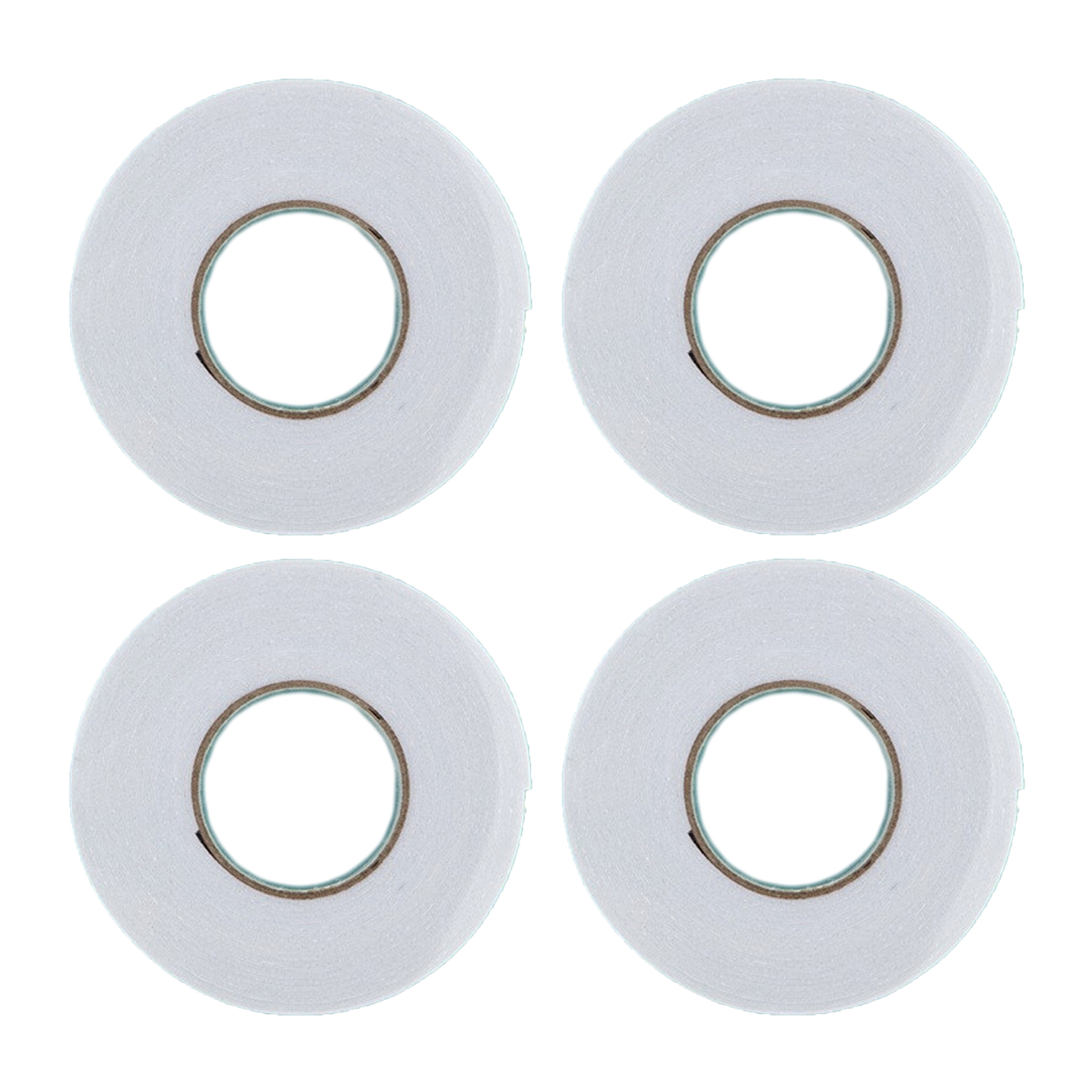 Dubbelzijdig tape-plakband wit 4x rolletje van 400 cm 18 mm breed