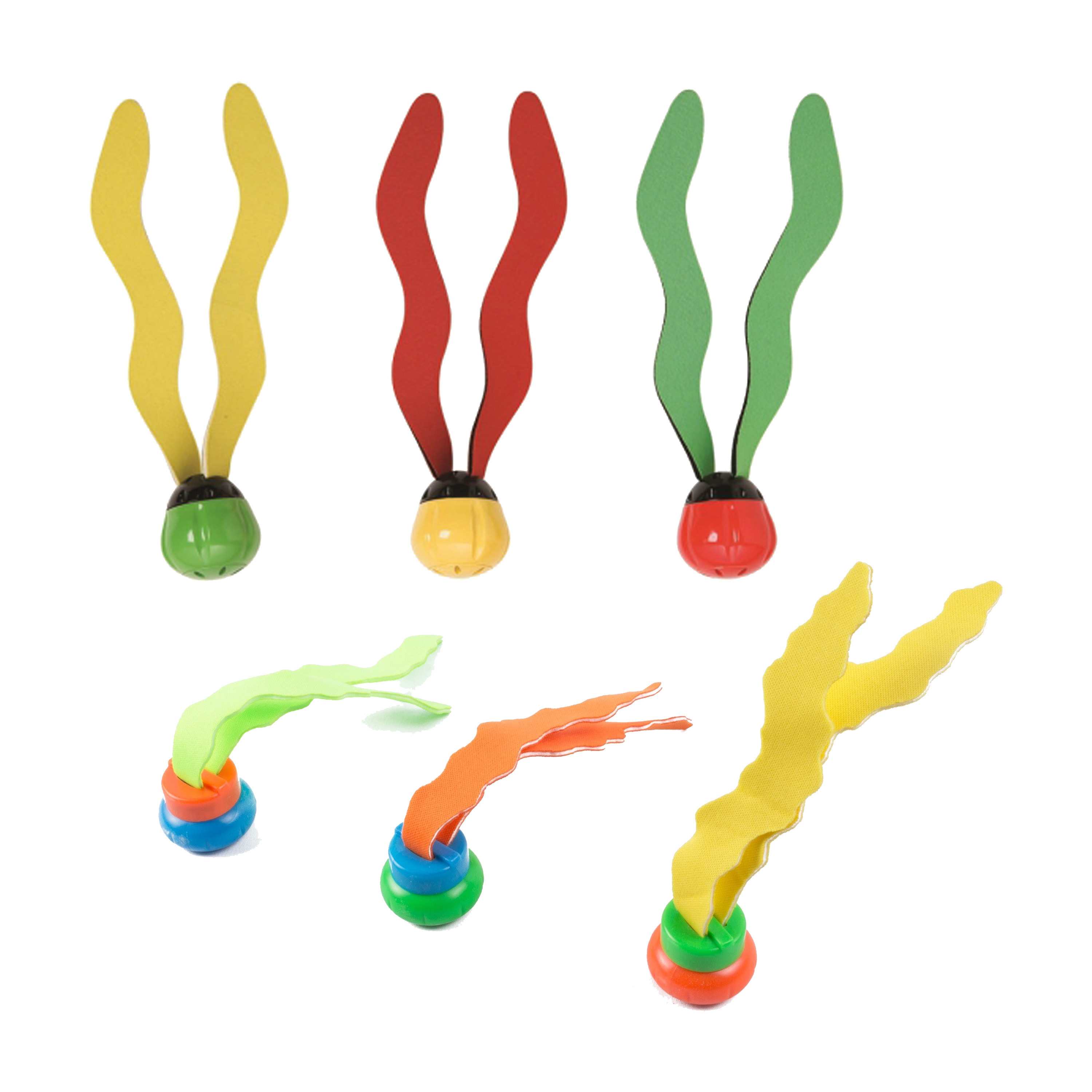 Duikspeelgoed set zeewier 6 stuks gekleurd zwembad speelgoed