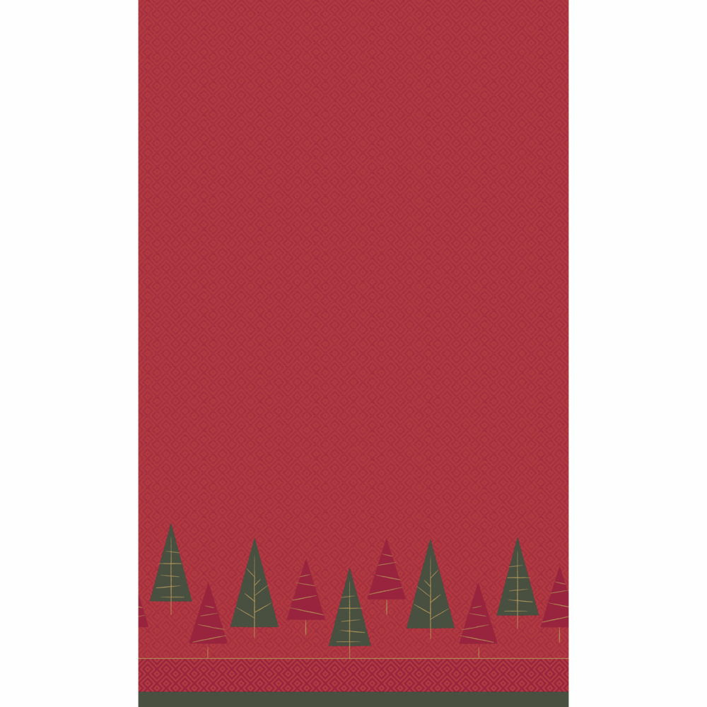 Duni kerst tafellaken-tafelkleed 138 x 220 cm - papier rood