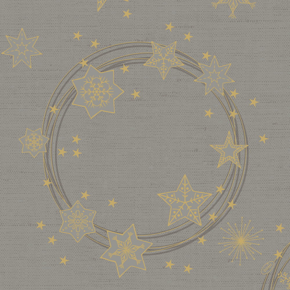Duni kerst thema servetten- 12x 40x40 cm -papier grijs