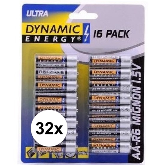 Dynamic Energy AA batterijen 32 stuks