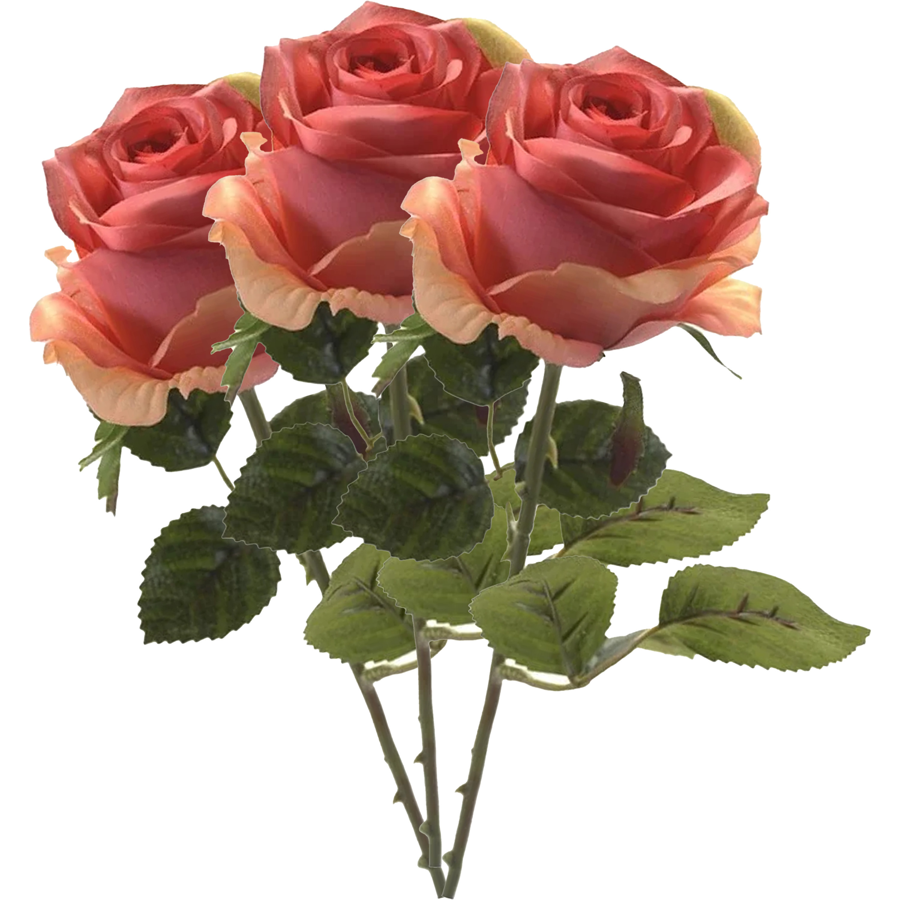 Emerald Kunstbloem roos Simone roze 45 cm decoratie bloemen