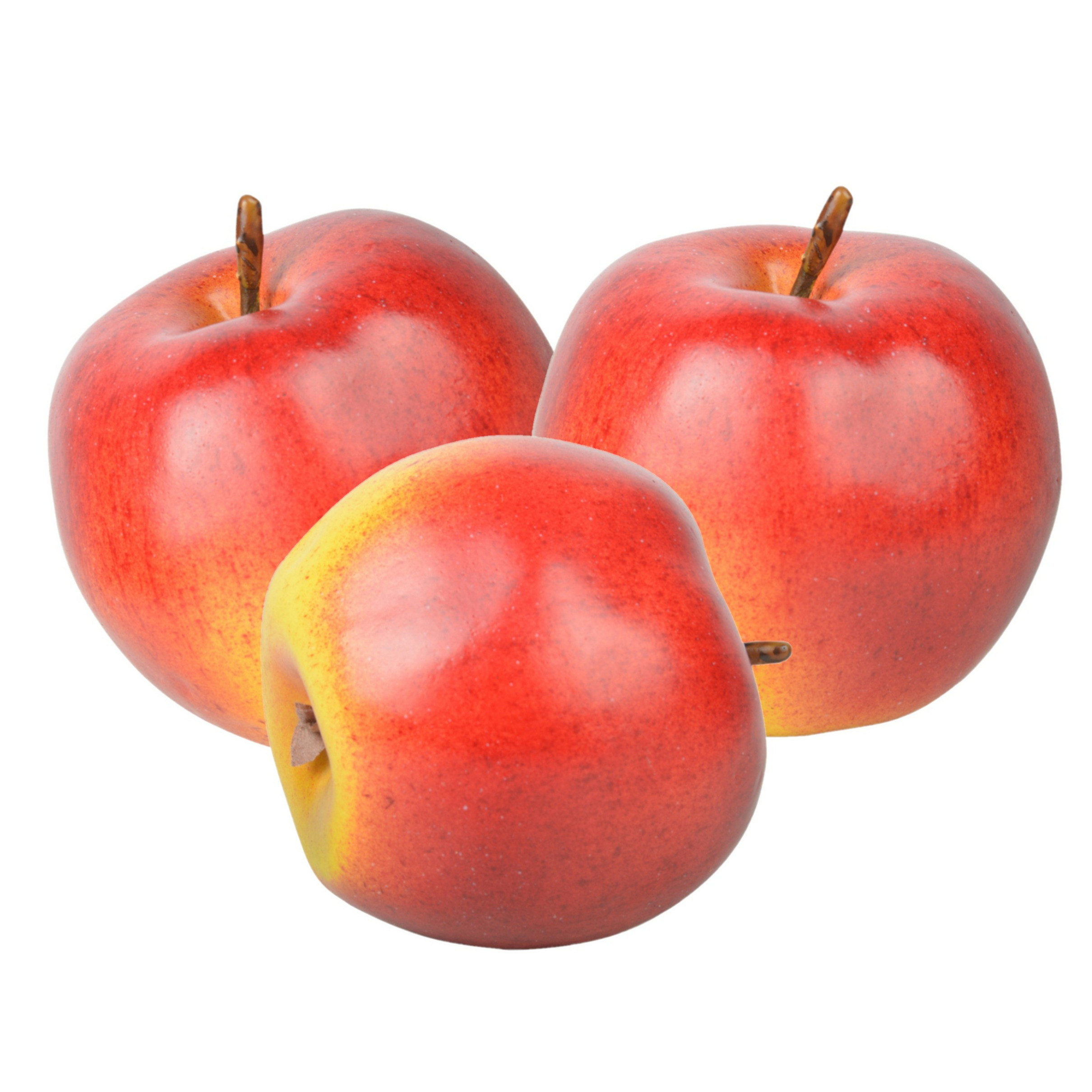 Esschert Design kunstfruit decofruit 3x appel-appels ongeveer 8 cm rood