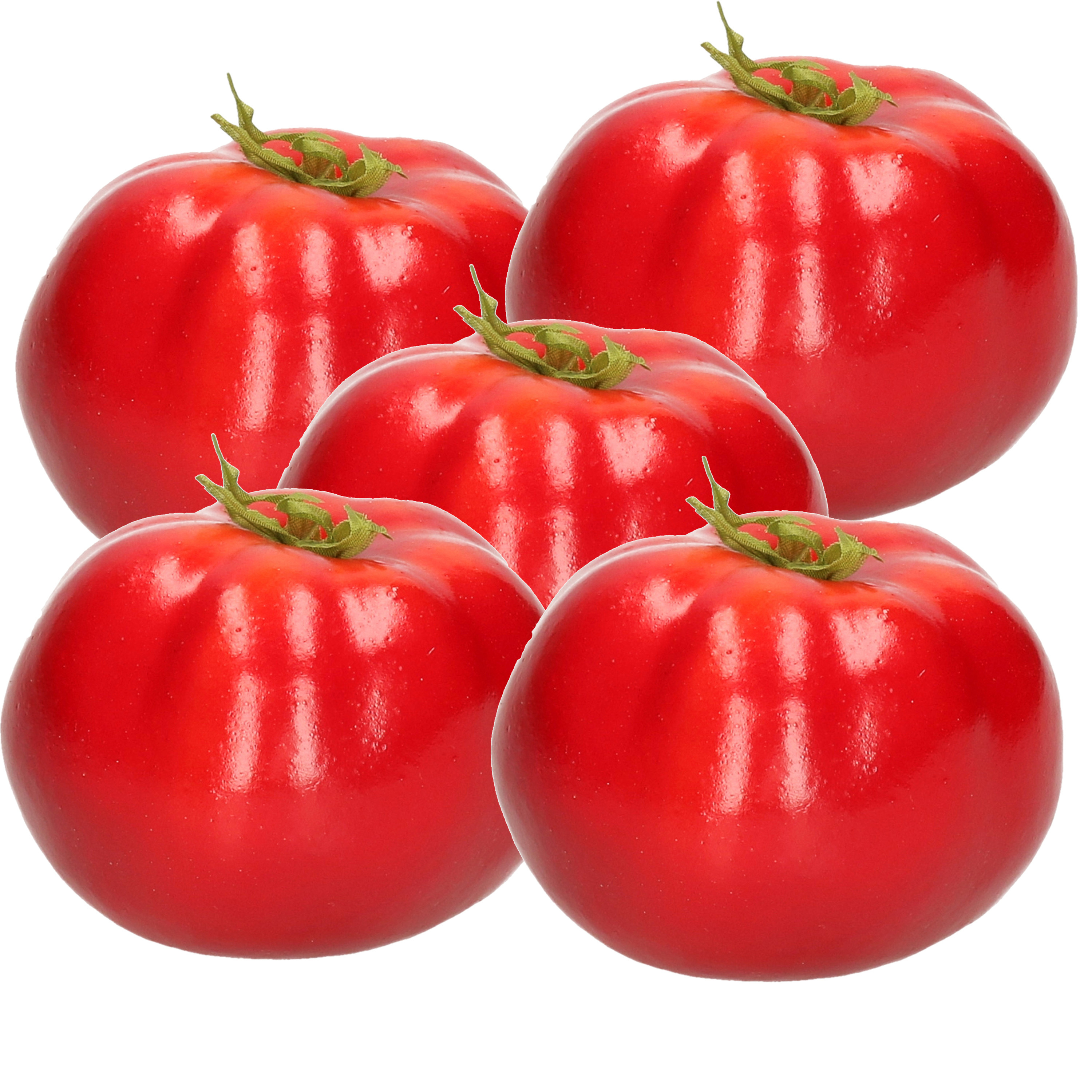 Esschert Design kunstfruit decofruit 5x tomaat-tomaten ongeveer 6 cm rood