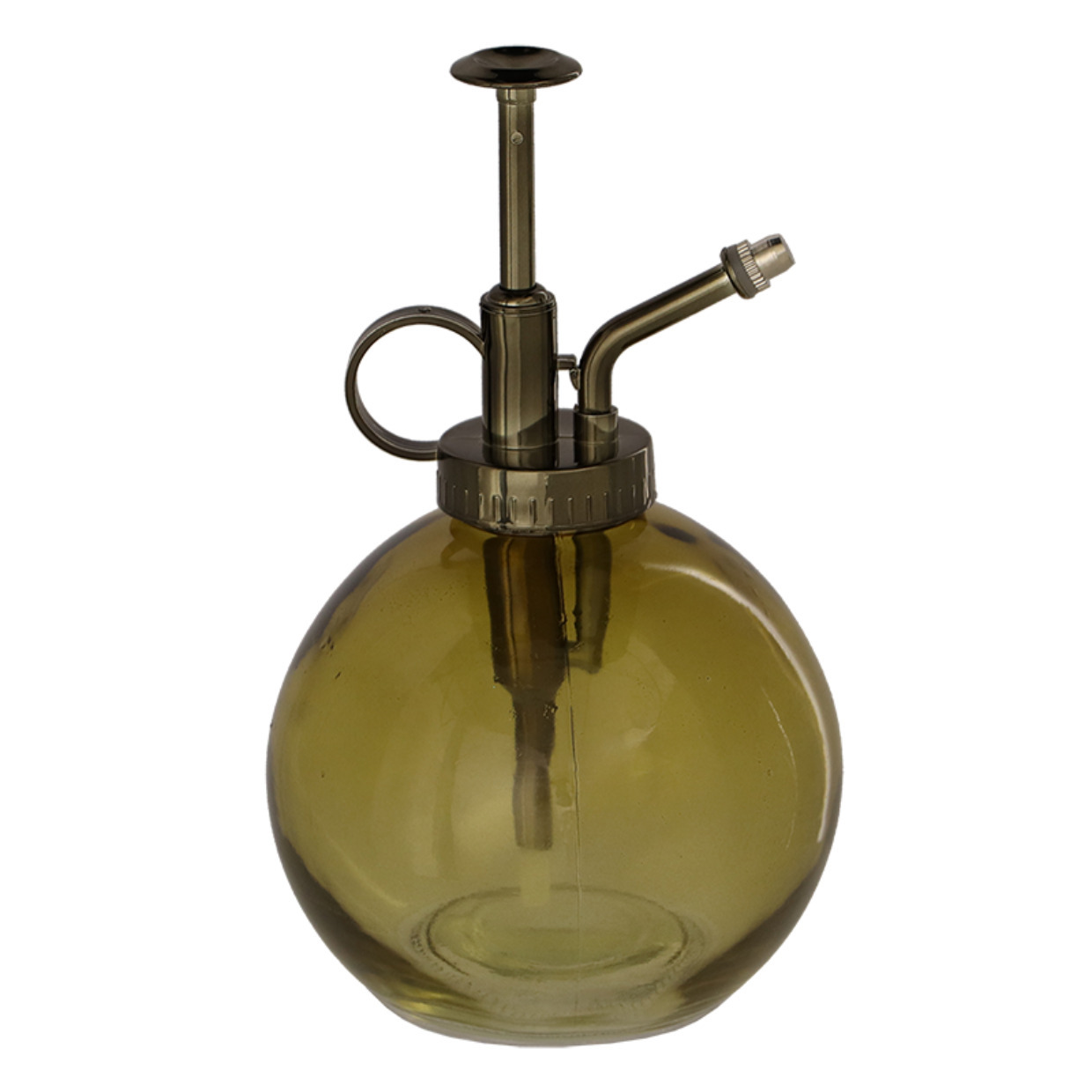 Esschert Design plantenspuit-vernevelaar glas olijfgroen-brons 16.5 cm