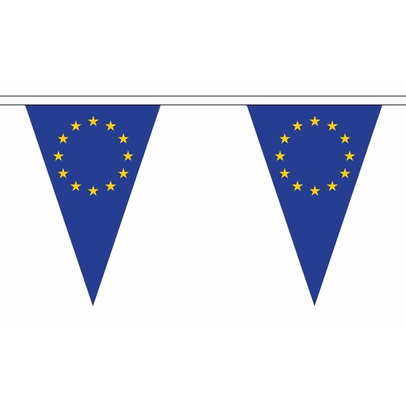 Europa slinger met puntvlaggetjes 20 meter