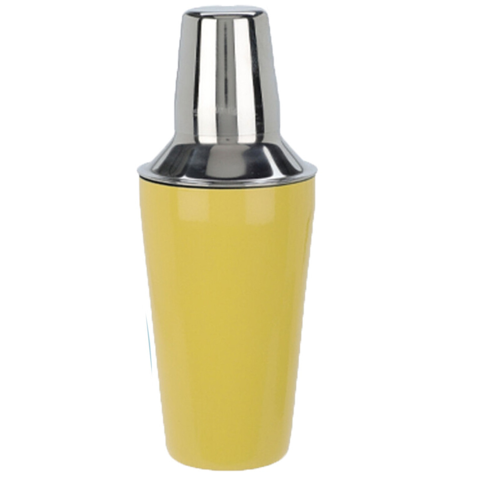 Excellent Houseware Cocktailshaker rvs geel-zilver 500 ML