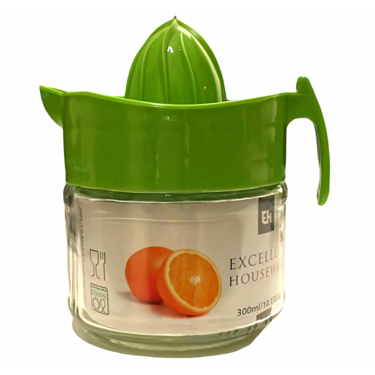 Excellent Houseware Sinaasappelpers-citruspers Mini Handmatig kunststof 15 x 12 cm groen