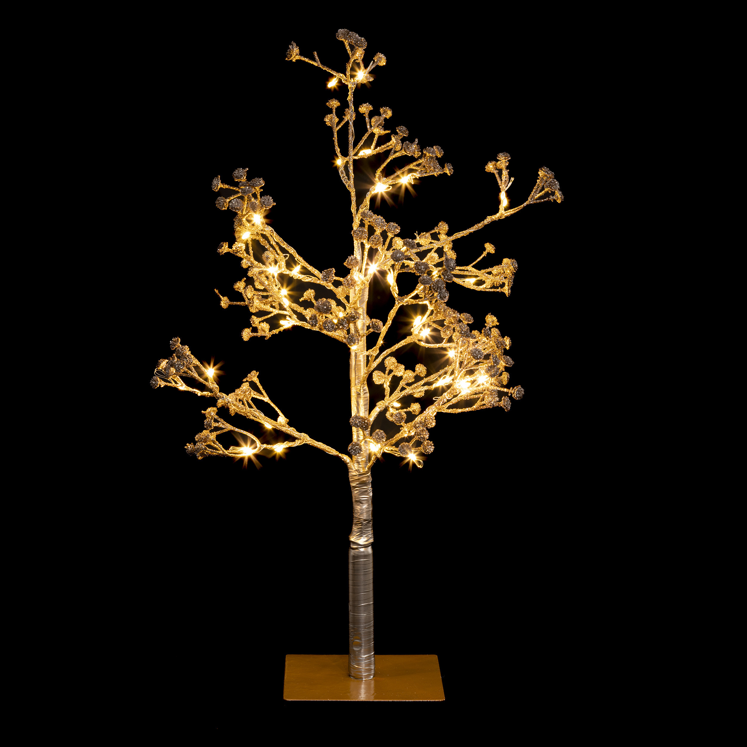 Feeric lights and christmas lichtboom H50 cm goud kunststof