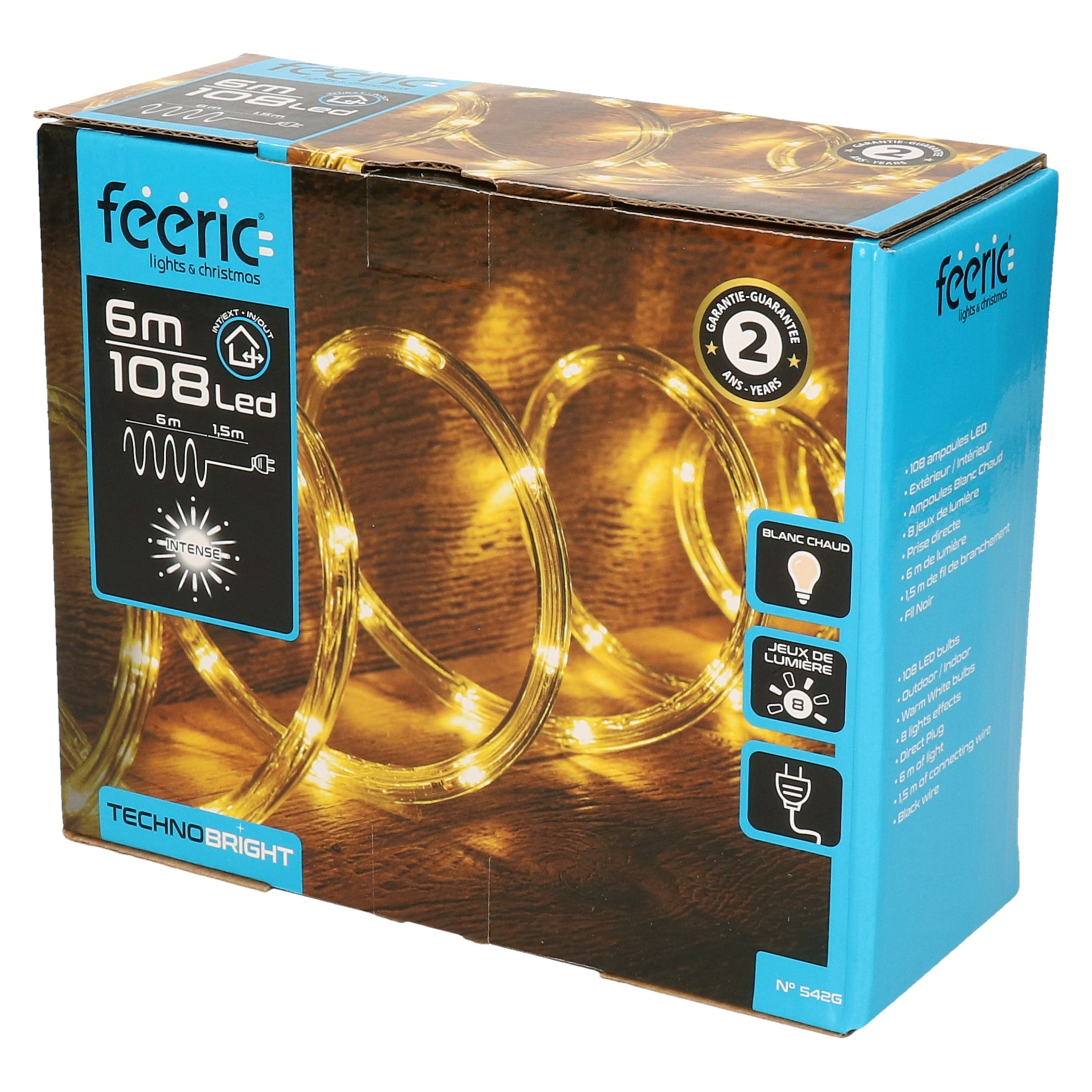 Feeric lights & Christmas Lichtslang 6M warm wit 108 LEDs