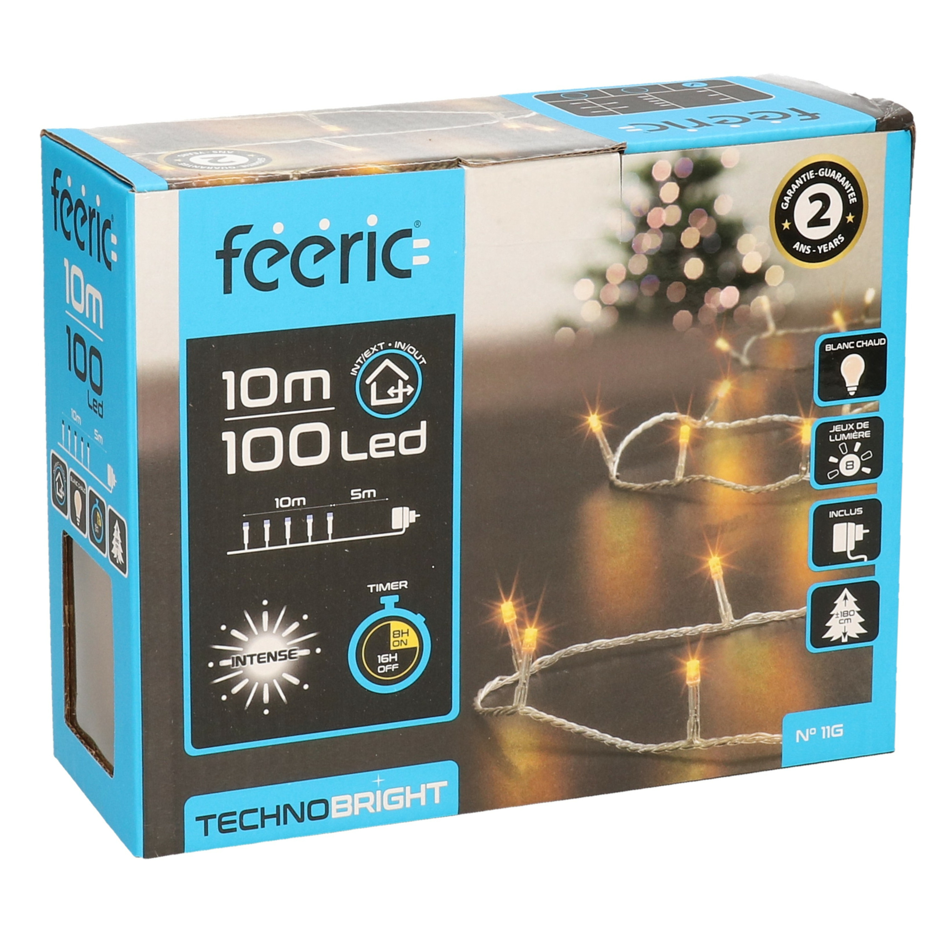 Feeric lights kerstverlichting 2x warm wit 10 m 100 leds