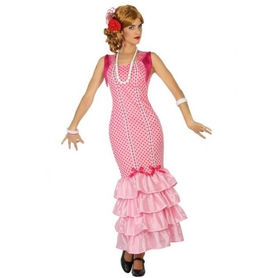 Flamenco danseres jurk roze voor dames