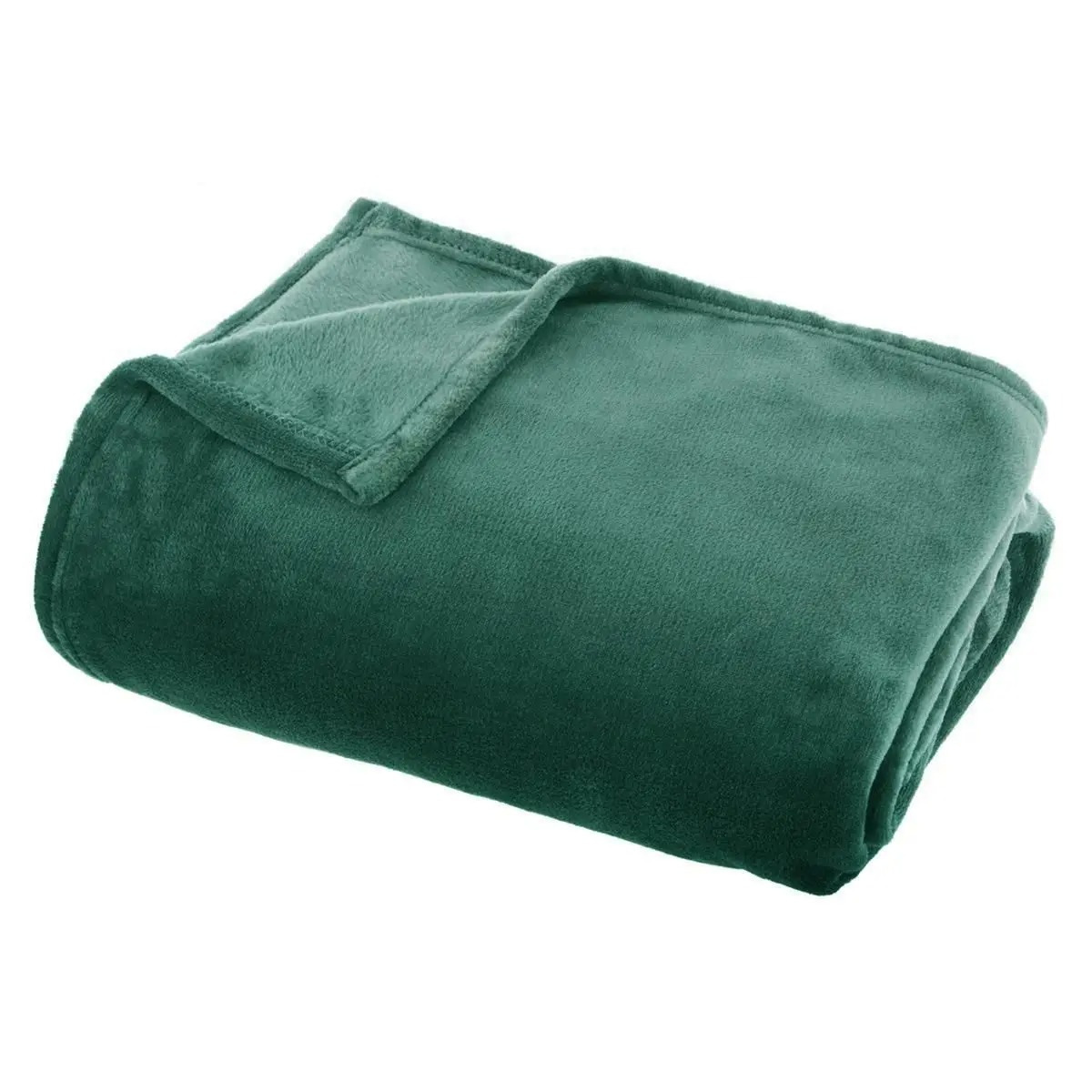 Fleece deken-fleeceplaid groen 130 x 180 cm polyester