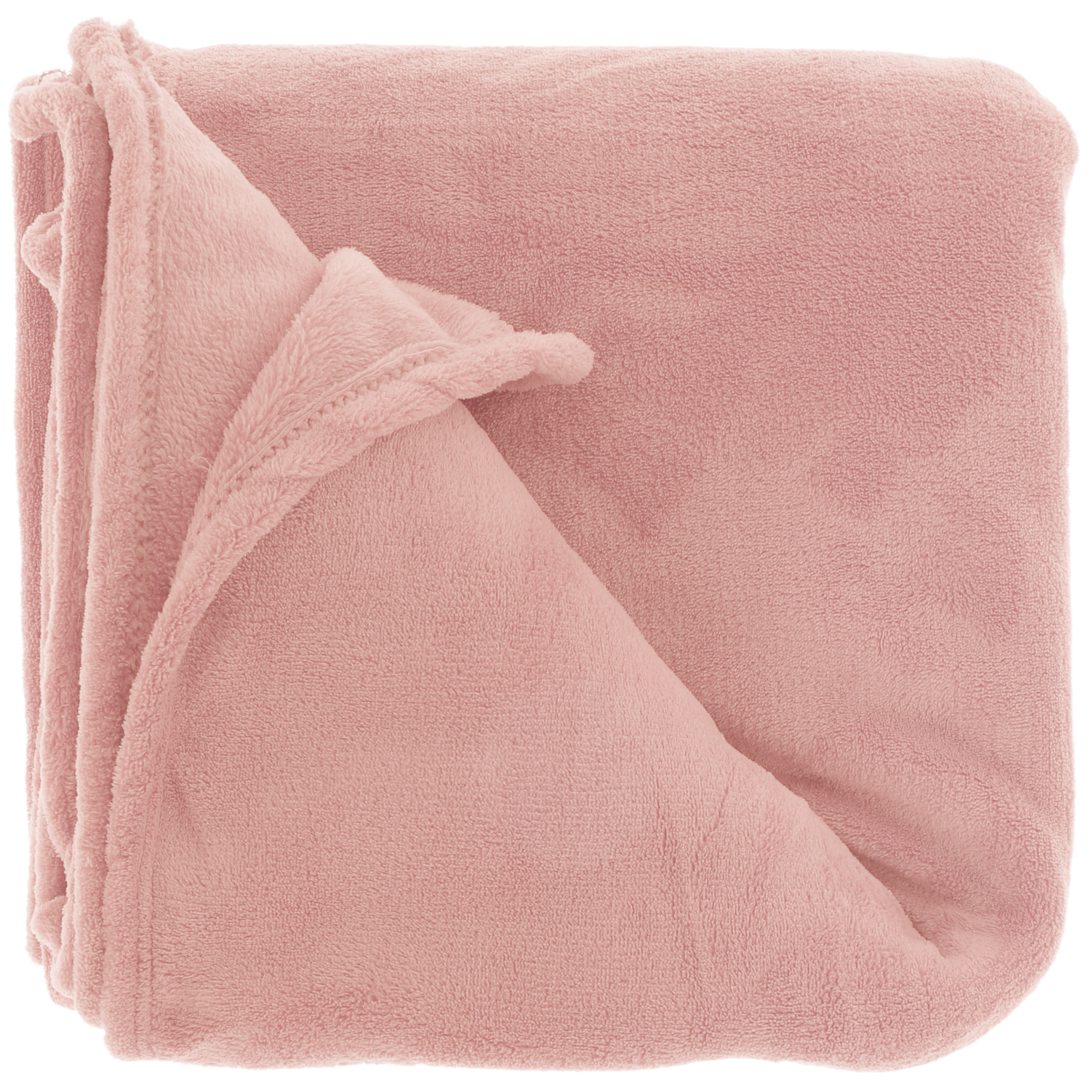 Fleece deken-plaid Bailey 130 x 180 cm roze