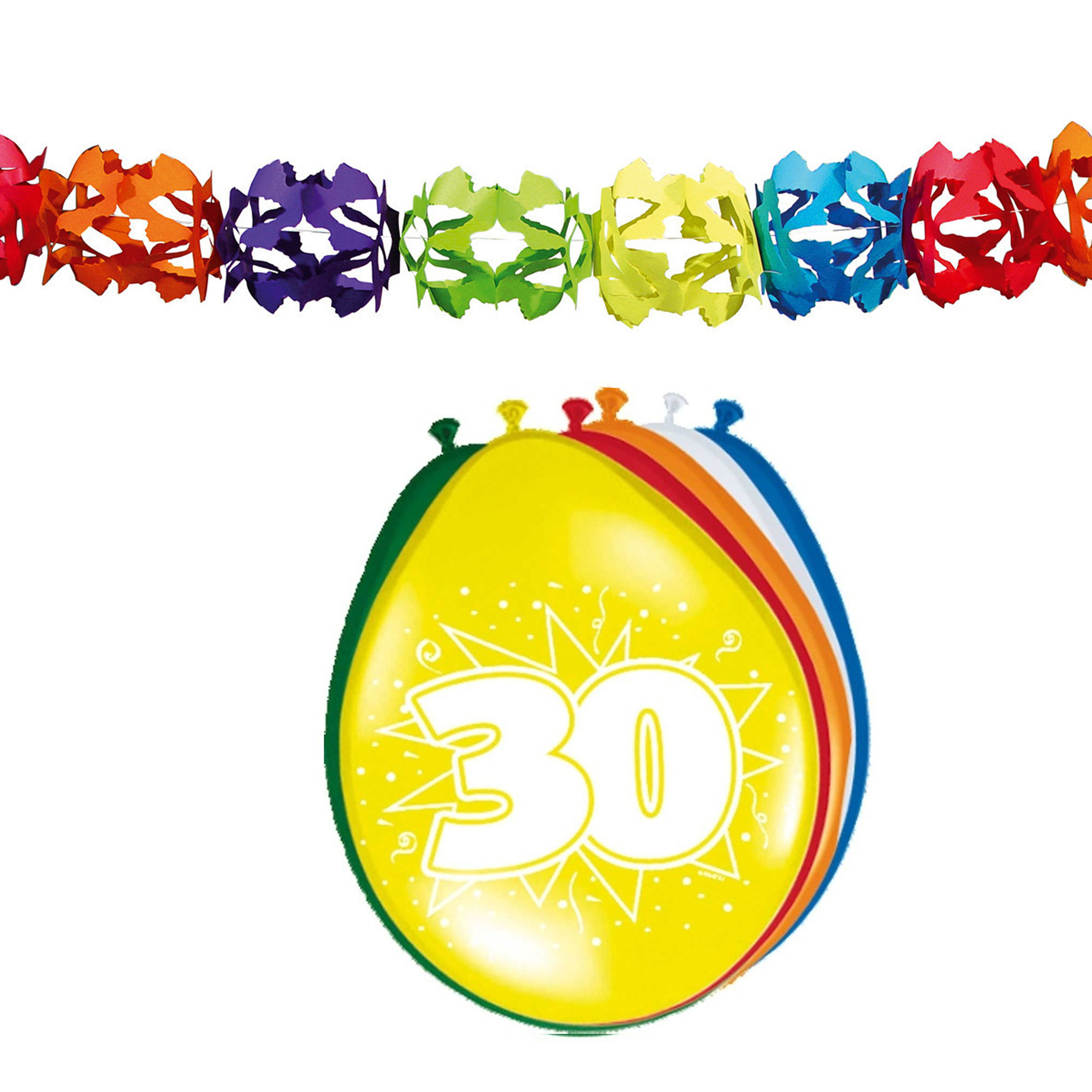Folat Party 30e jaar verjaardag feestversiering set Ballonnen en slingers