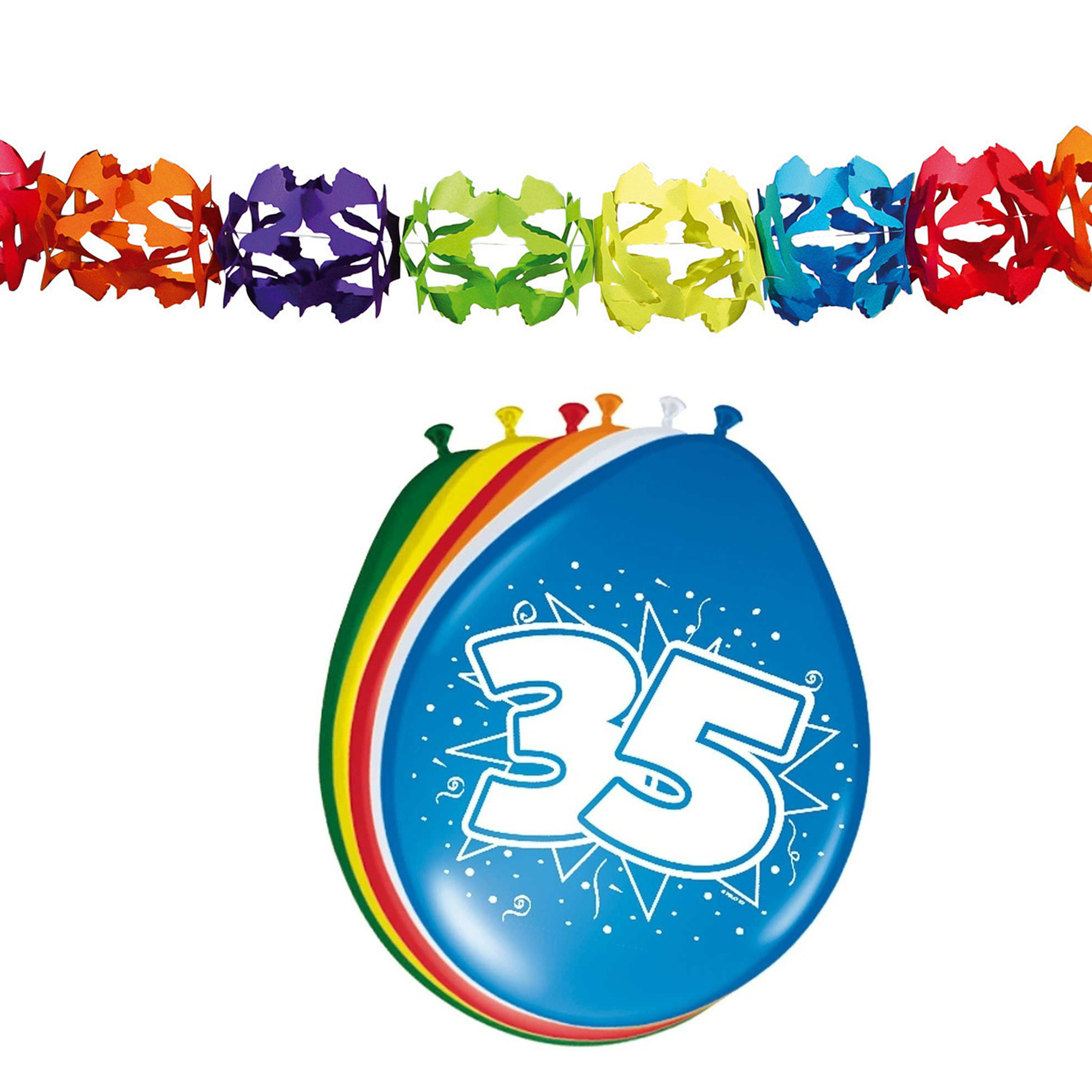 Folat Party 35e jaar verjaardag feestversiering set Ballonnen en slingers
