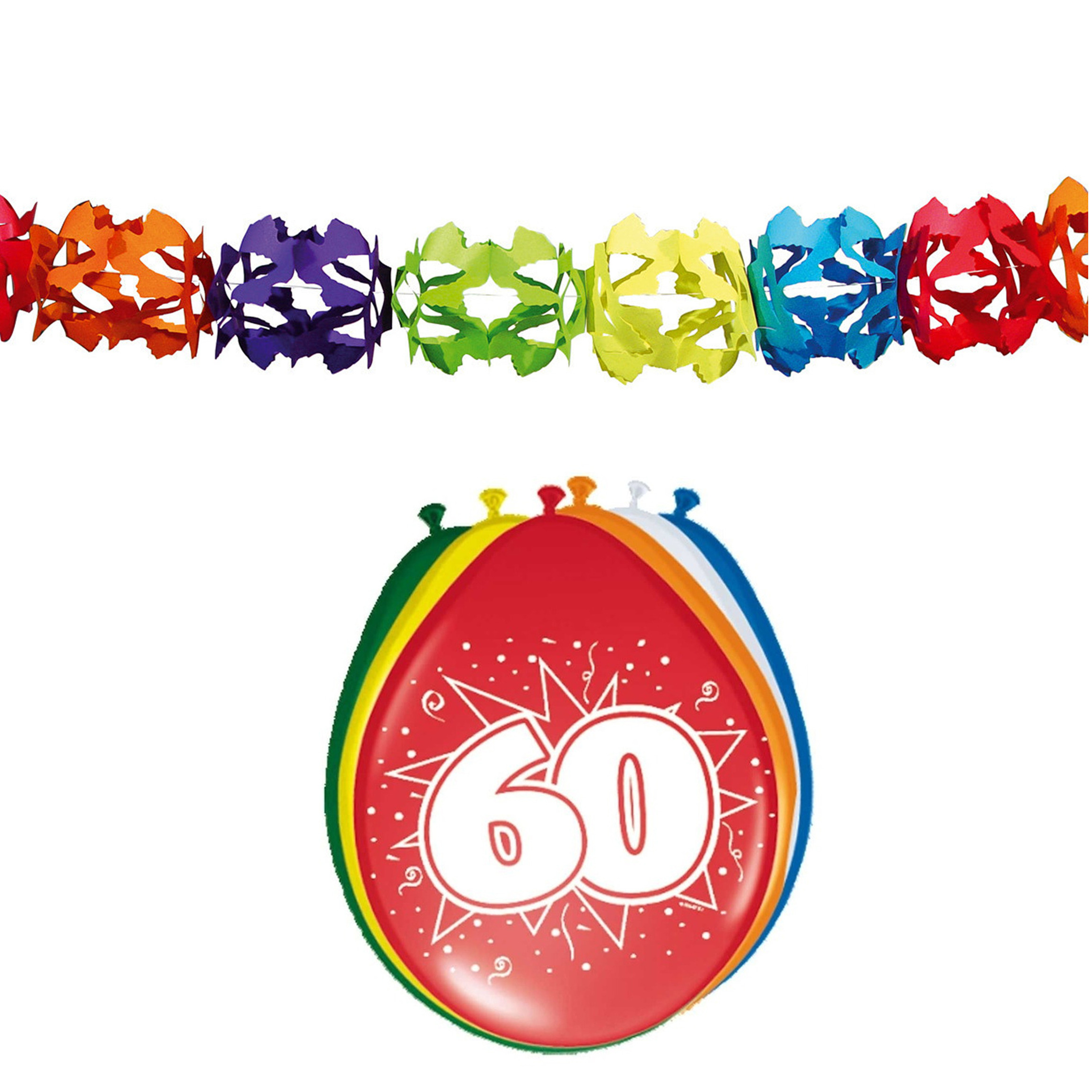 Folat Party 60e jaar verjaardag feestversiering set Ballonnen en slingers