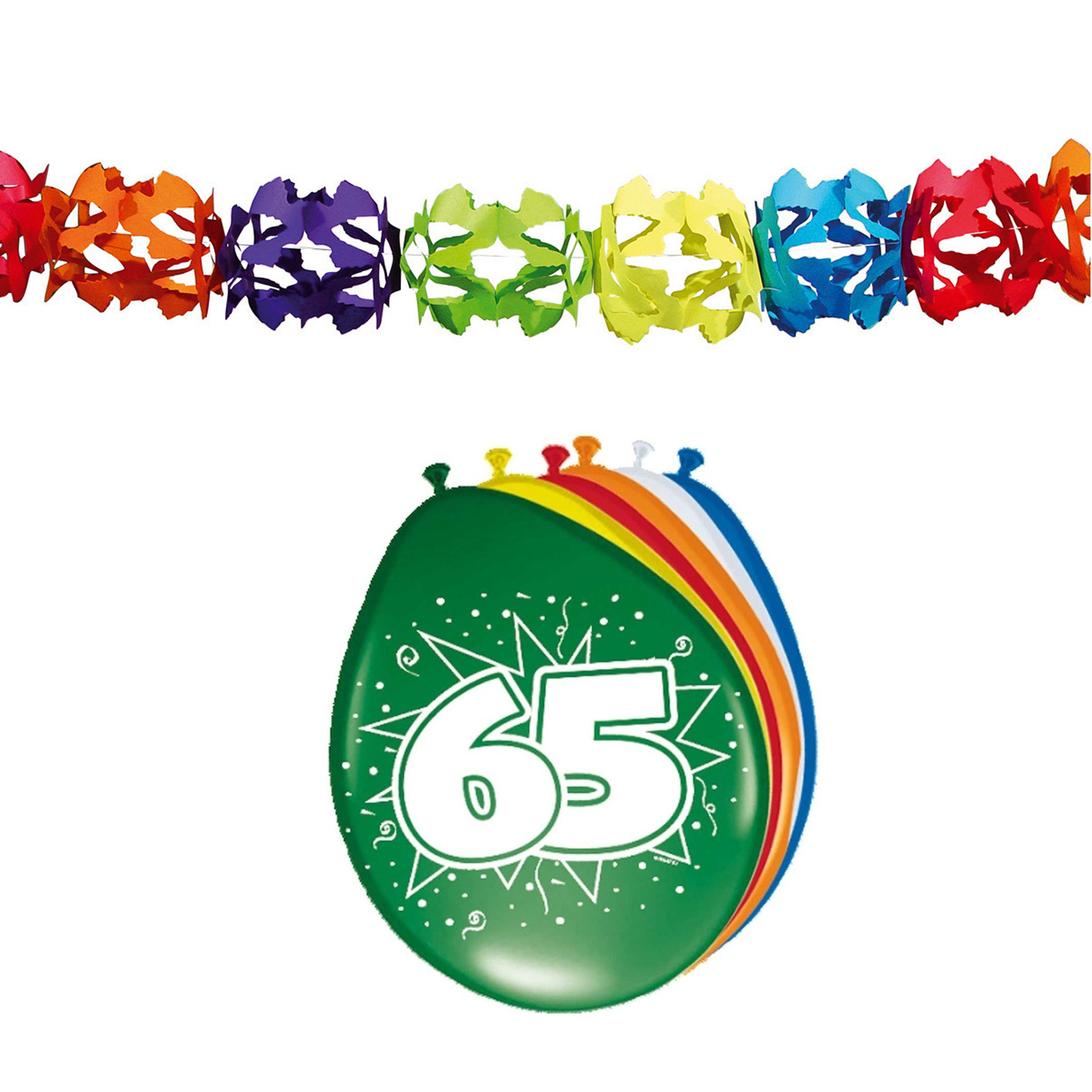 Folat Party 65e jaar verjaardag feestversiering set Ballonnen en slingers